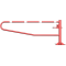 Swiveling gates | to be fixed by plugs, hot-dip galvanized and red coated with white reflecting rings | total width: 2500 mm | with triangular lock